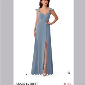 Azazie Everett bridesmaid dress 6 dusty blue